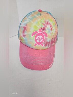 Simply Southern Tie Dye Turtle Hat Mesh Adjustable Trucker Cap Southern Preppy